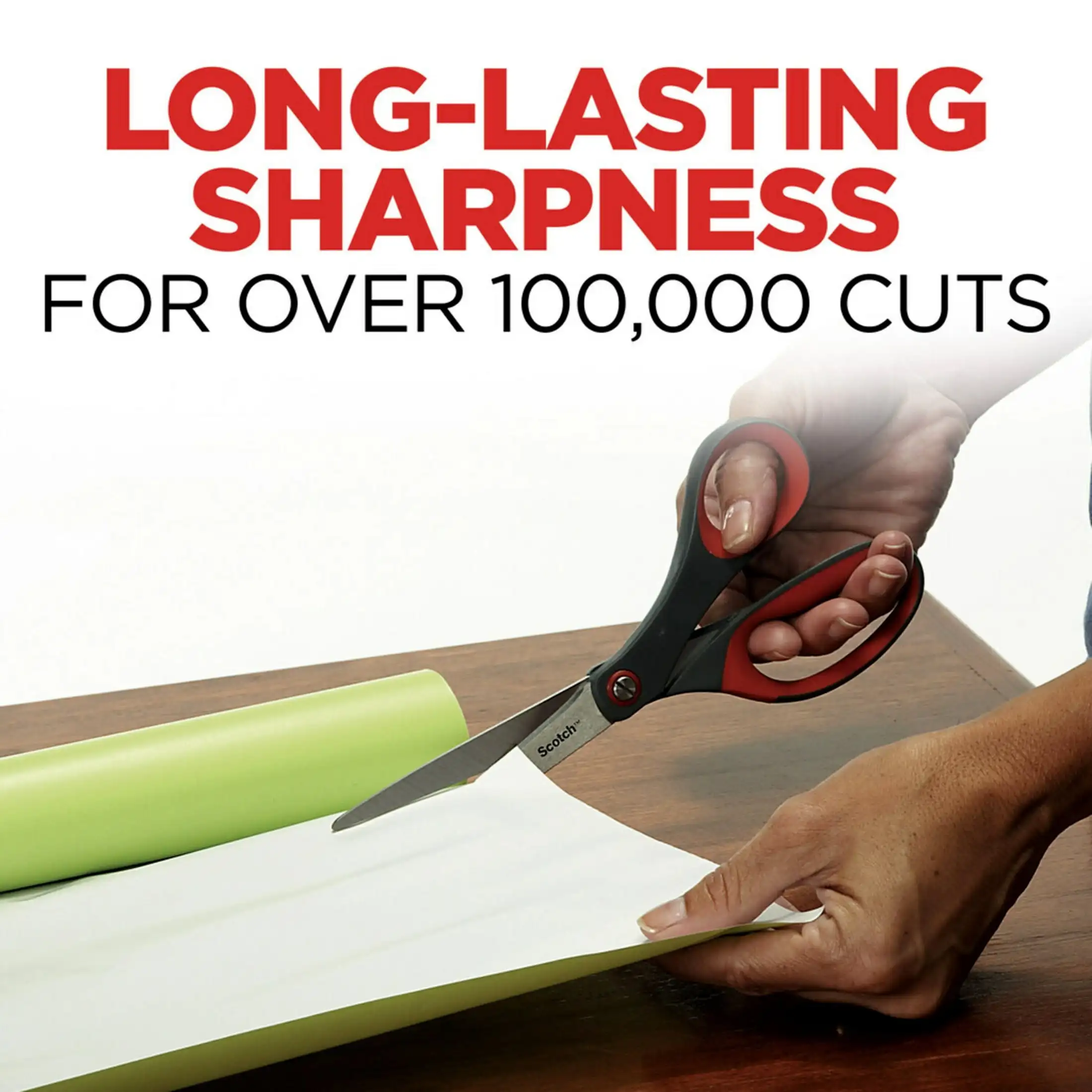 (3 パック) 精密ステンレススチール製クラフトはさみ、8 インチ、尖った、レッド & グレー