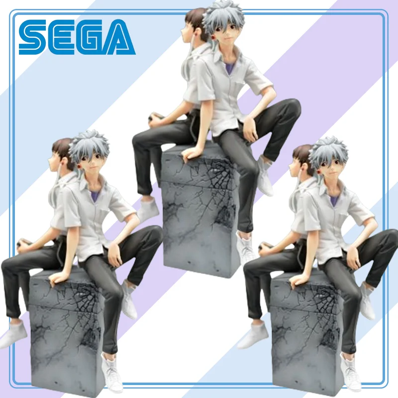 

【100% оригинал】SEGA Evangelion Shin Gekijouban- Ikari Shinji Nagisa Kaworu-Vignetteum Collection Series Модель мультяшного персонажа