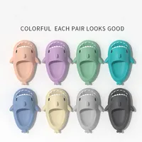 Women Cartoon Shark Slippers Men Indoor Bathroom Slides Summer Couple Fashion Flat Shoes Sandals Home Soft EVA Beach Flip Flops