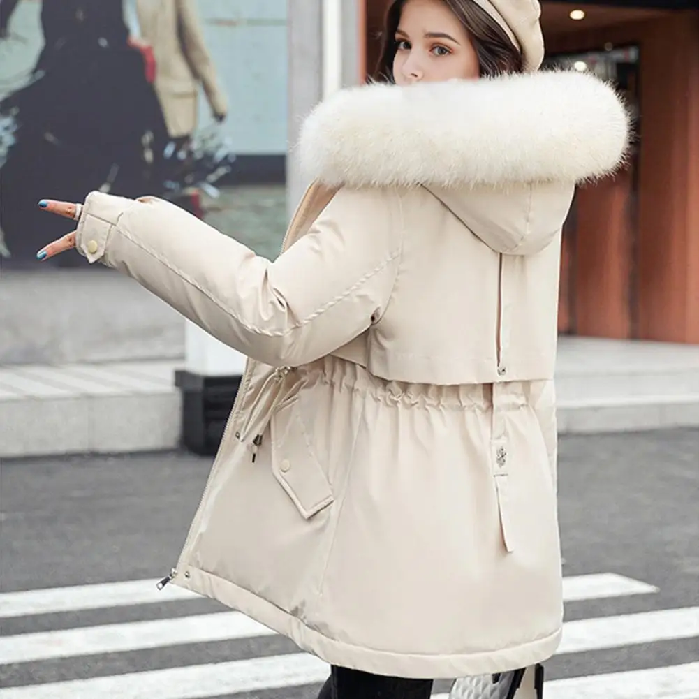 

2025 New Winter Jacket Womens Parkas Fur Collar Hooded Coats Casual Short Jacket Female Slim Cotton Padded Warm Outerwears