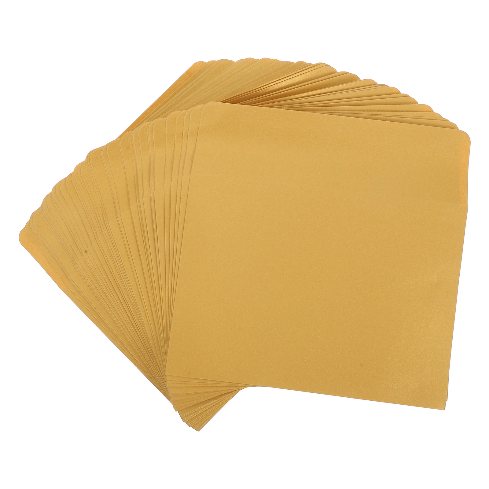 

50pcs Self Adhesive For Invitations Peel Seal Kraft Secure Closure Large Document Home Office Envelopes Gold Metallic Finish
