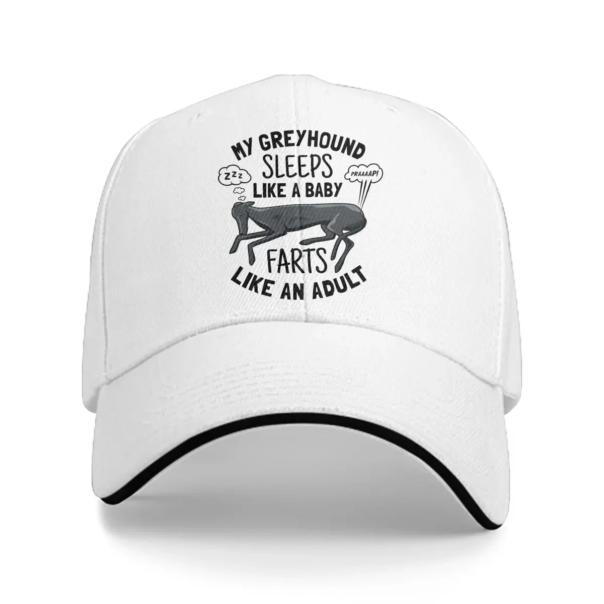 Sleeps Like Baby Farts Like Adult Baseball Cap Men Hats Women Visor Protection Snapback Adjustable Greyhounds Dog Caps