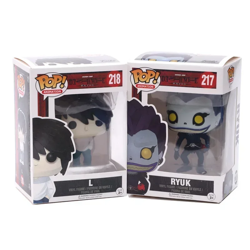 Funko POP Japón Anime Death Note L y RYUK 217 #   Figuras de acción de PVC, muñecas coleccionables de vinilo, juguetes de película de Anime japonés para fanáticos