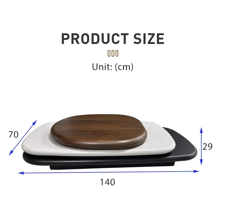 Italian Minimalist Walnut Veneer Coffee Table Living Room Modern Simple Villa Revolving Extendable Low Table Furniture