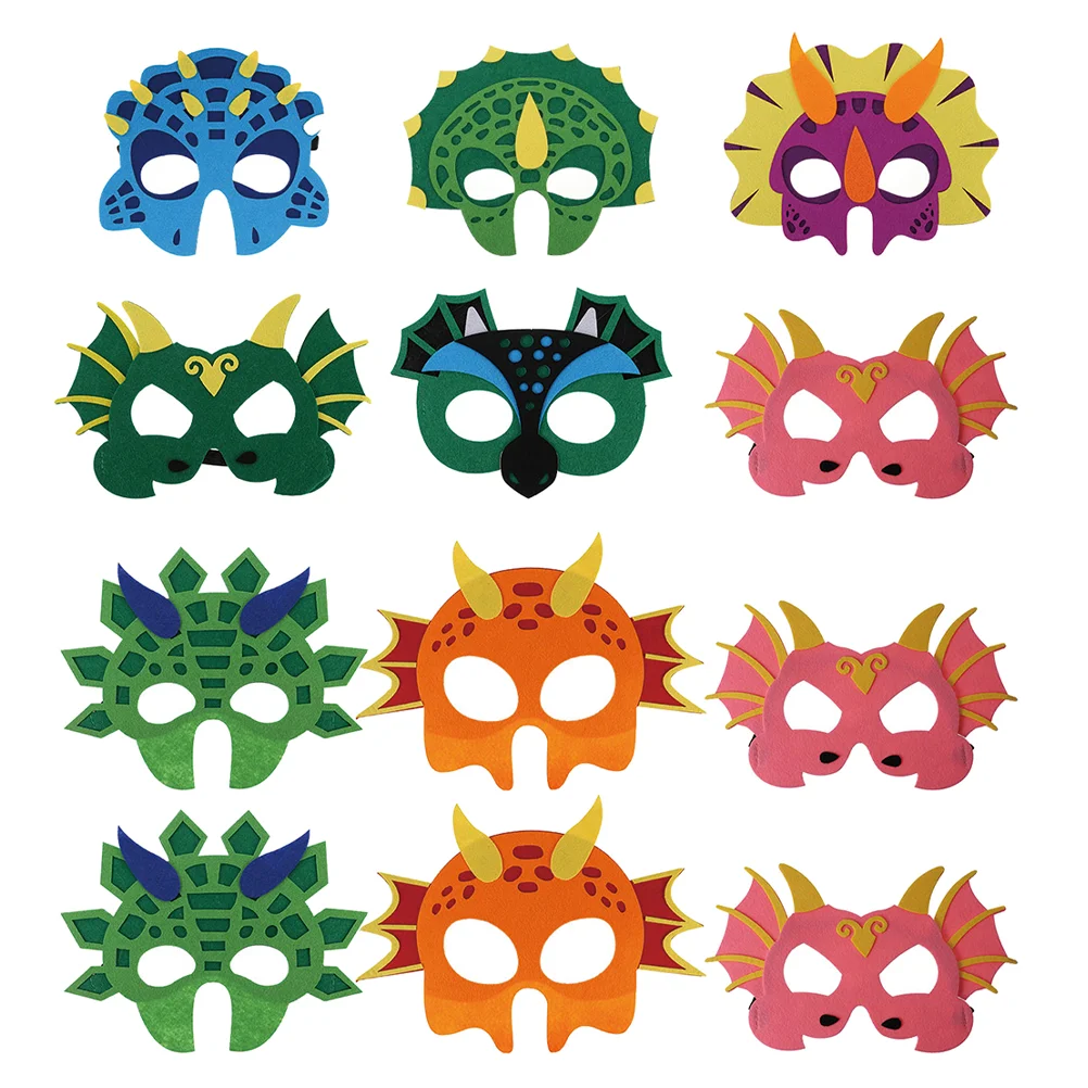 12 Pcs Mask Kids Dinosaur Masks Children Toy Children’s Toys Childrens Party Decorations Birthday Supplies Halloween