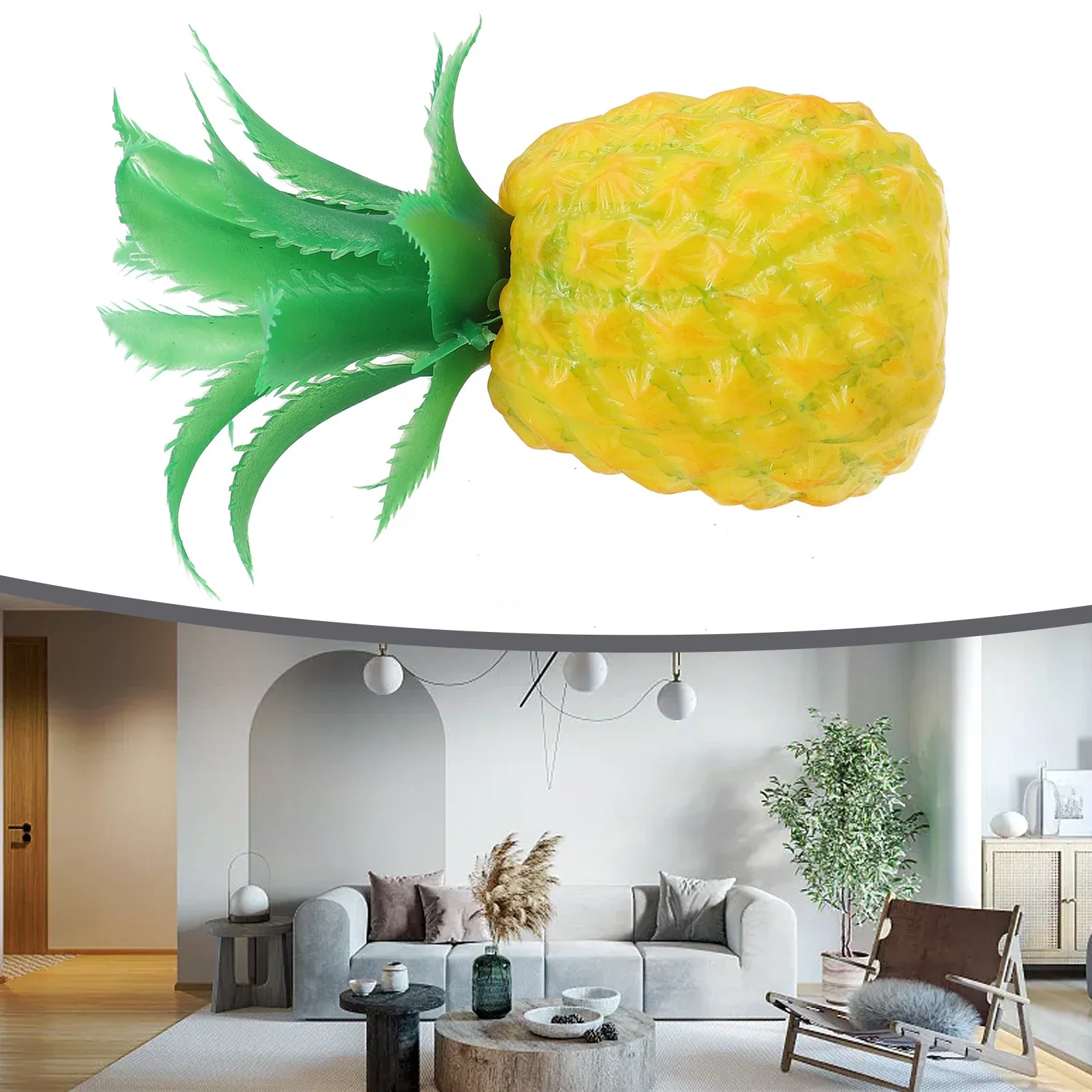 Artificial Mini Pineapple Fake Ananas Fruit =-=Plastic -=Simulated Pineapple For Home Shop Decoration Display Photographic Prop