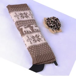 Calentadores de piernas para mujer, botas de estilo gótico, accesorio Y2k, botines térmicos cálidos, calcetines de lana, polainas femeninas, invierno, navidad