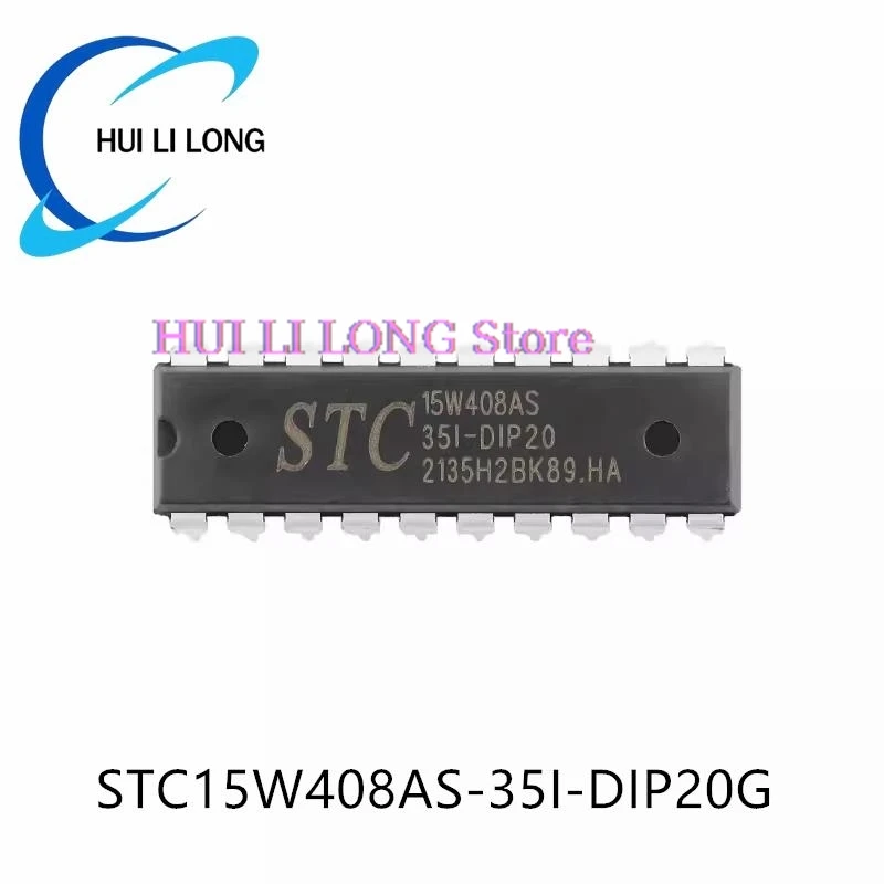 1/5/10 PCS STC15W408AS STC15W408AS-35I DIP20G STC 15W408AS DIP-20 1T 8051 Microcontroller MCU IC Controller Chip New Original