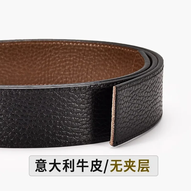 手作りプレミアム35cm本革ベルトストラップ-–-バックルなし交換用ベルト-男女兼用、フルグレイン牛革-カスタマイズ可能