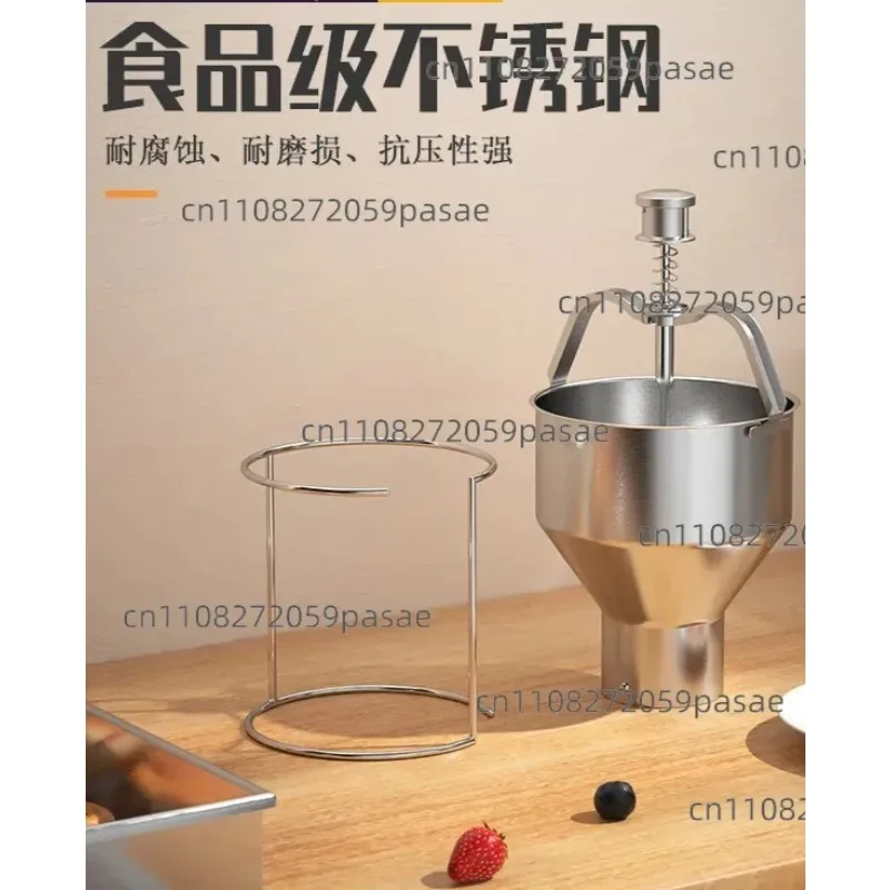 Batter Dispenser, Food-Grade Stainless Steel, Compact and Lightweight, Multi-Setting Manual Batter Dispenser