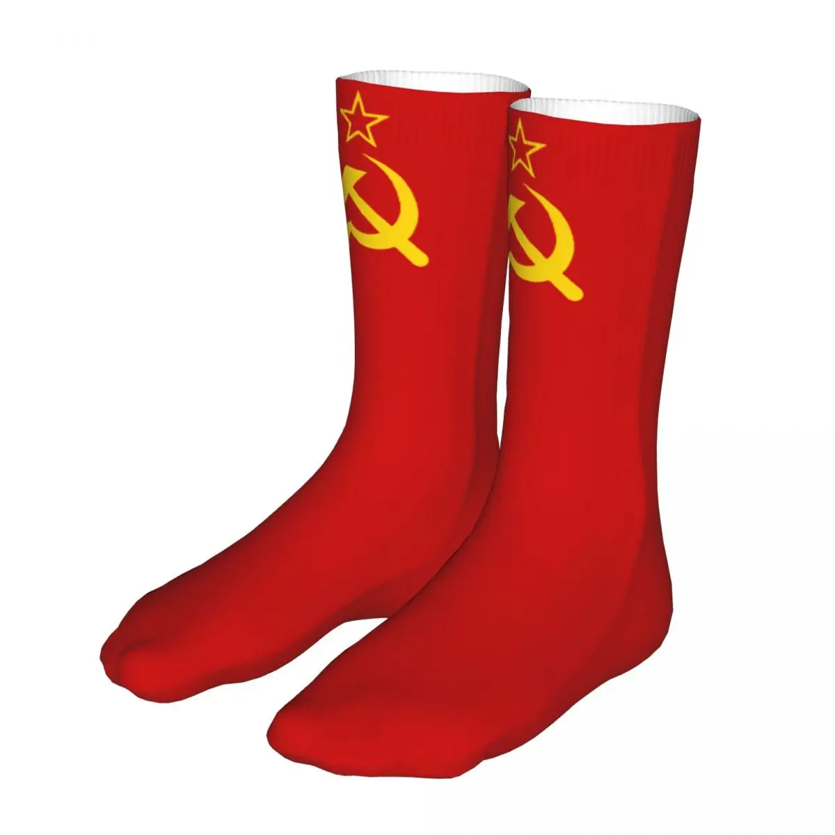 Harajuku USSR Hammer Sickle CCCP Russian Woman Socks 2022 Men Sport Sock