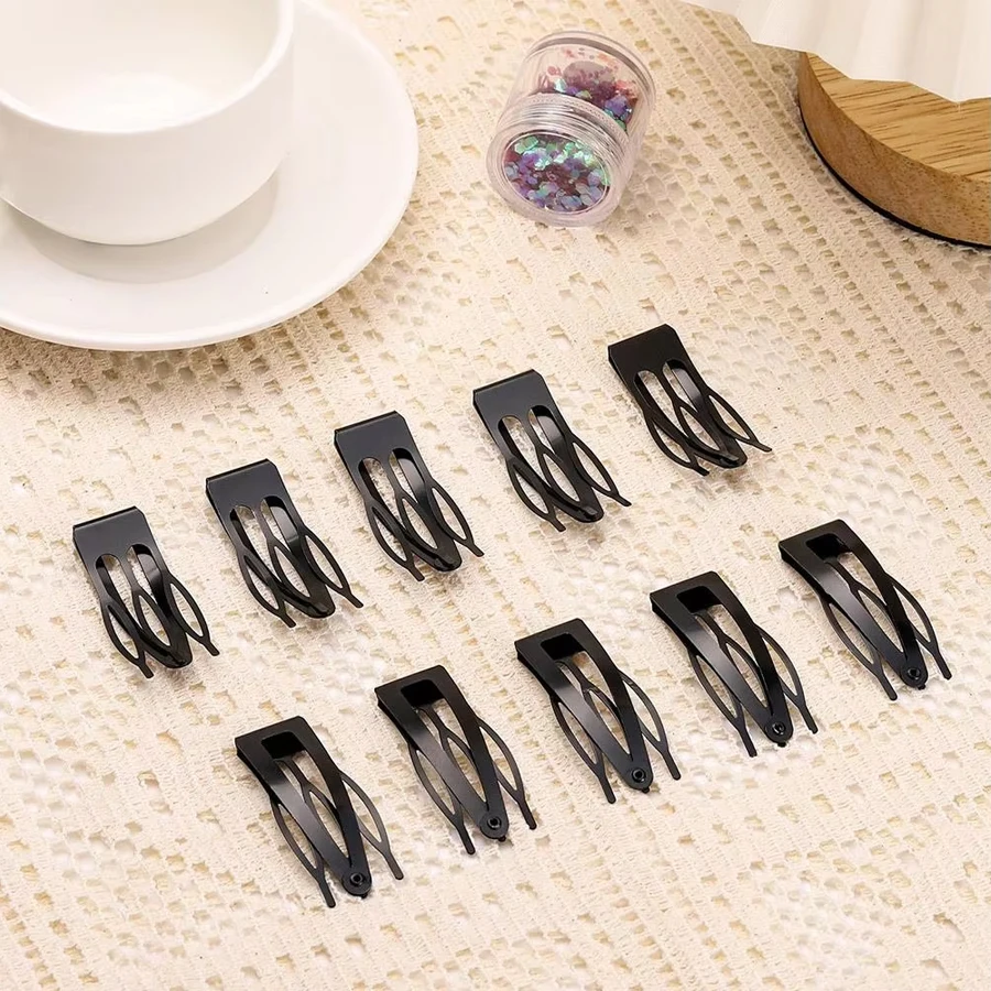 10 Stück Metall-Haarspangen mit doppeltem Griff, Haarspangen für Frauen und Mädchen, Haarschmuck, Salonbedarf, Haar-Accessoires – Detail 1