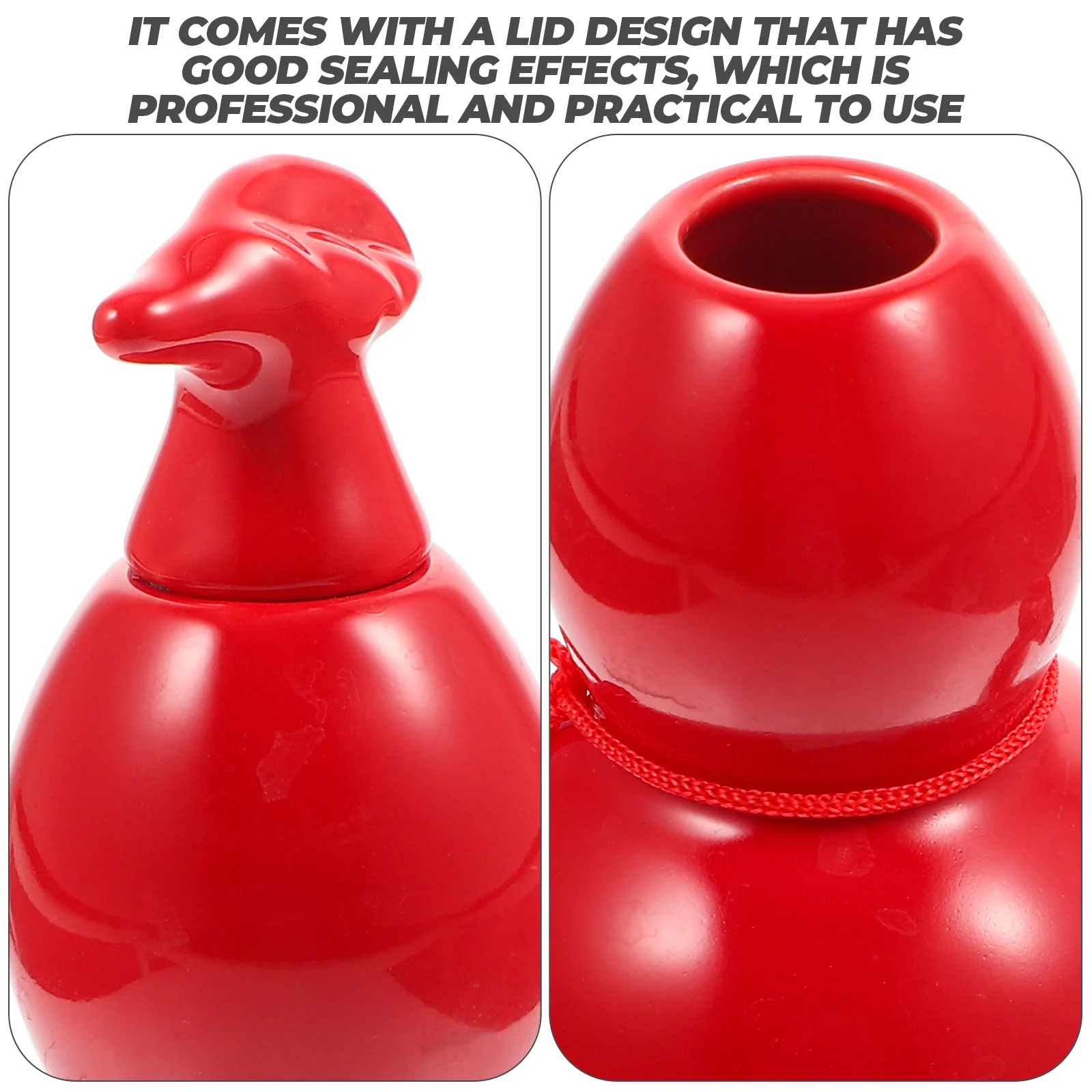 

Ceramic Gourd Shaped Jar with Airtight Lid for Tea Coffee Beans Storage Multi-Function Kitchen Canister Household Decor