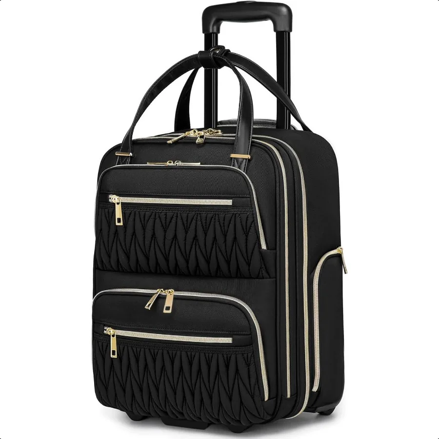 

CarryOn Underseat Lage with WheelsUnderseat Lightweight Suitcase for Women 16 inch Airlines Lage for Overnight Busin Travel