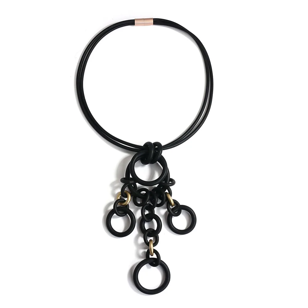 

ALLYES винтажное геометрическое круглое ожерелье с кисточками для женщин, двухслойное кожаное колье в стиле бохо, вечерние ювелирные изделия