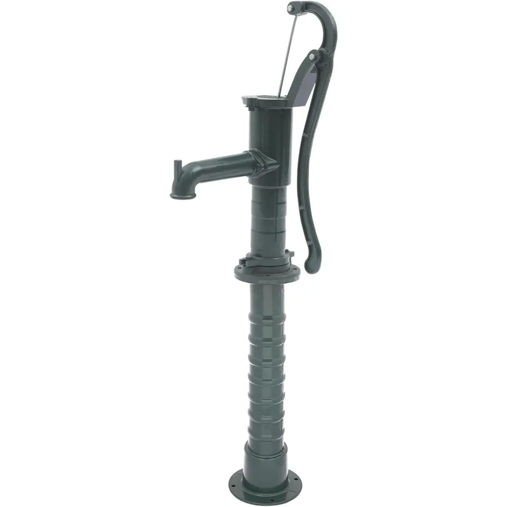 

Ручной колодязной насос, кувшин-насос из чугуна с кольцевой ручкой и основанием, глубокий ручной насос для перекачки воды, старинная ручная вода