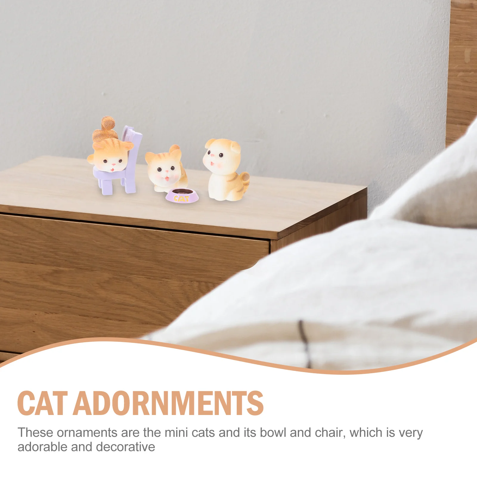 

1 set 1 Set Of Pet Ornaments Kitten Figurines Resin Craft Lifelike Animal Statues For Garden Home Desktop Decor Micro Landscape