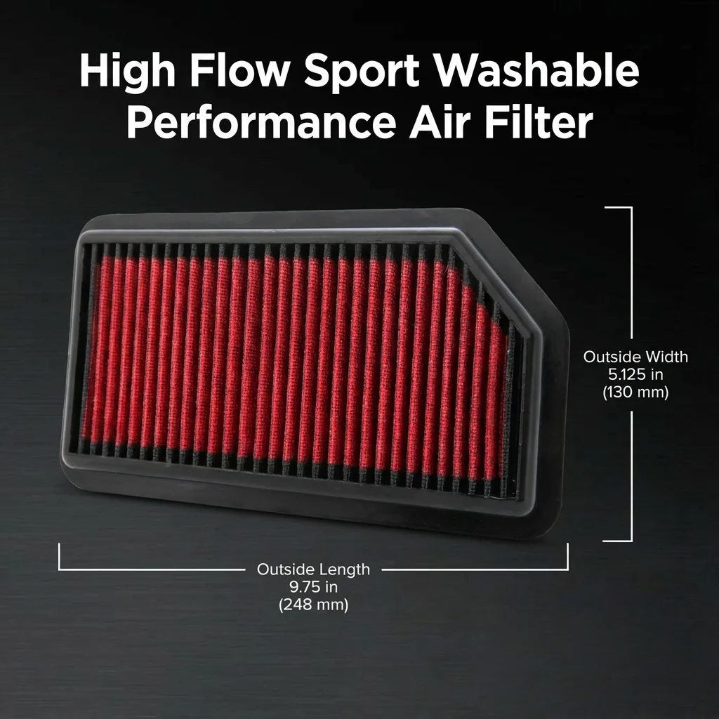 

Высокопроизводительный спортивный моющийся воздушный фильтр для Hyundai i20 I iX20 Kia Venga PB 1.1 1.2 1.4 1.6 2008-2019, 33-2960 281131J000