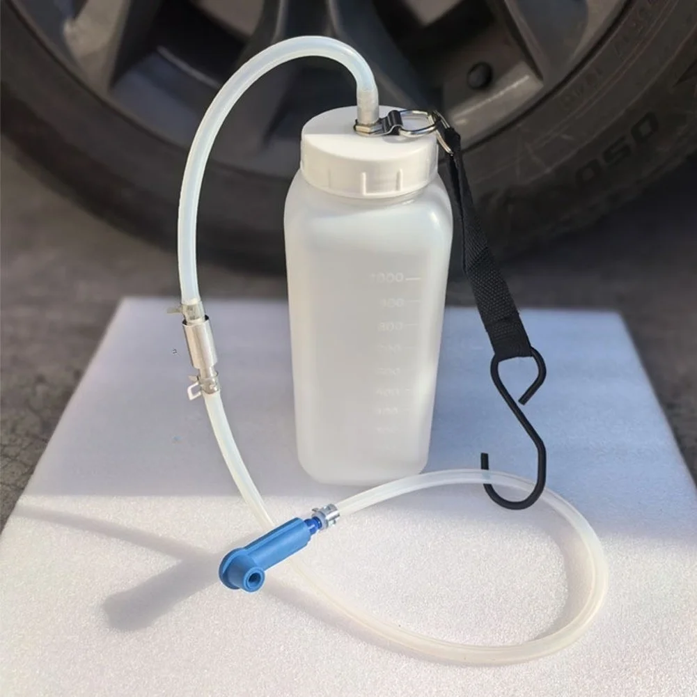 1L Brake Oil Drain Bottle With Check Valve To Prevent Backflow During Brake Bleeding For Car Brake  Oil Change Tool