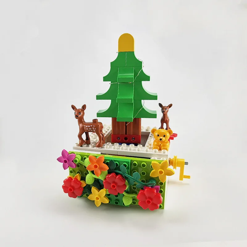 Grands blocs de construction, 12 pièces, modèle de château, piliers, décoration de maison, coffre d'arbre, briques compatibles avec les briques, jouets de bricolage pour enfants
