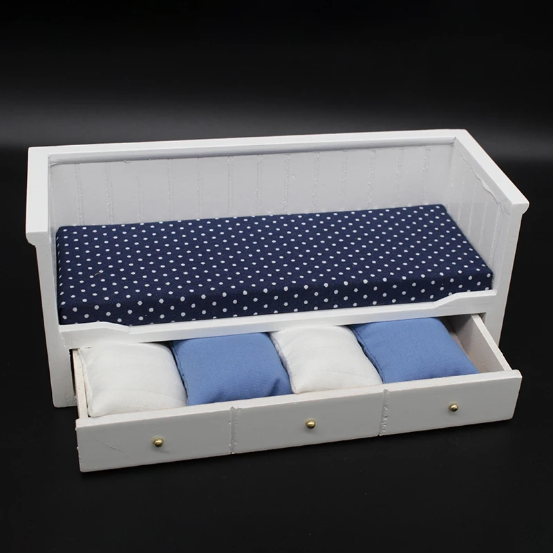 Miniatur Puppenhaus Sofa antike Mini Sofa Wohnzimmer Möbel Holzpuppe nhaus Dekoration Geburtstag Handwerk für Kinder