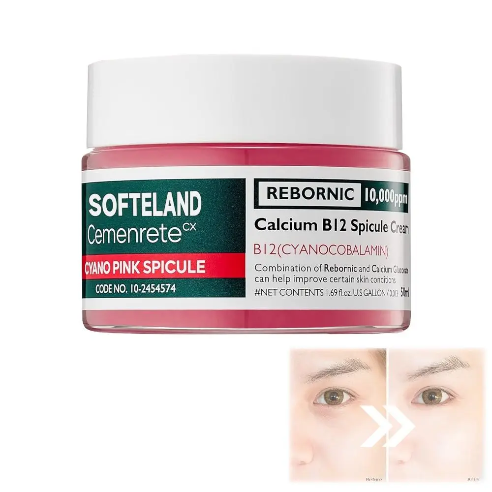 

С кальцием и цементом Cyano Pink Spicule Cream Витамин B12 Уменьшение темных кругов Крем для мешков под глазами Обрение Тонкие линии Крем для глаз