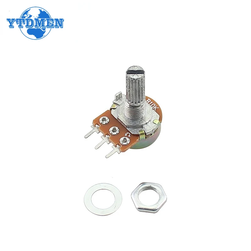 WH148 Potentiometer 20mm Welle 3Pin Linear Taper Dreh Potentiometer 1K 2K 5K 10K 20K 50K 100K 500K 1M Ohm Variable Widerstand