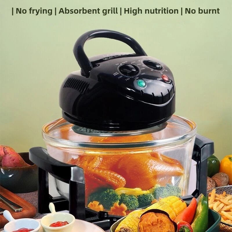 12L Air Fryer น้ํามันฟรีไฟฟ้าที่มองเห็นได้อัตโนมัติเตาอบหม้อทอดมัลติฟังก์ชั่หม้อหุงข้าว French Fries PAN 220V