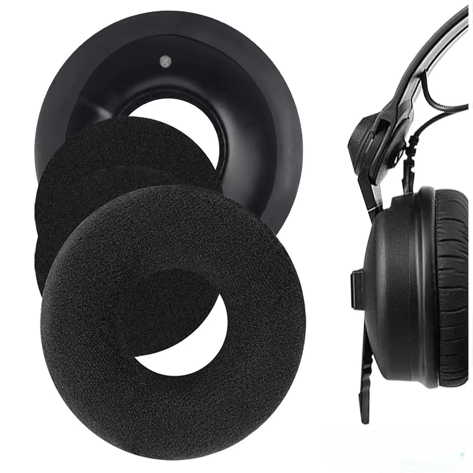 

NUNUVV Earphone pads For Sennheiser HD25-1, HD25, HD25SP, 25SP-II replacement Earpads headphones Earmuffs Soft Velour cloth ，