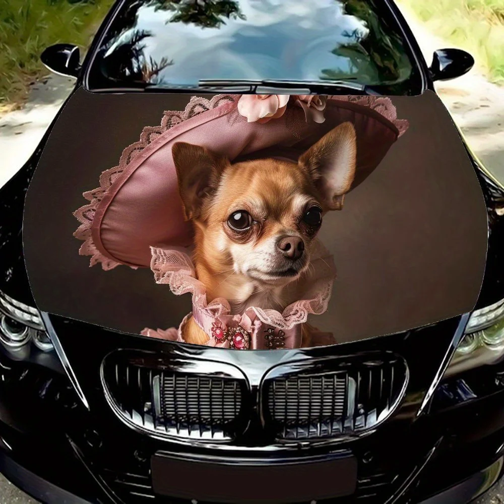 

Dance Dog Pattern car hood stickers, waterproof self-adhesive, scratch resistant, easy to stick, durable car PVC stickers, car d