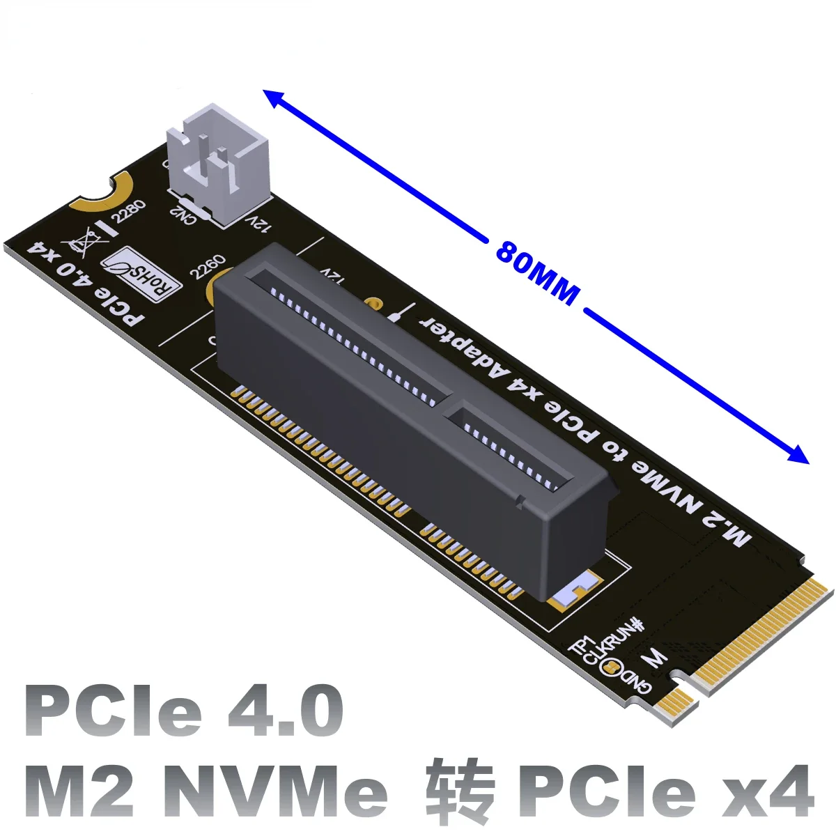 M.2 NVMe To PCIe X4 X16 Adapter PCB Board PCI-E 4.0 for M2 MKey 2260 2280 Riser Network Capture SSD USB Converter Expansion Card