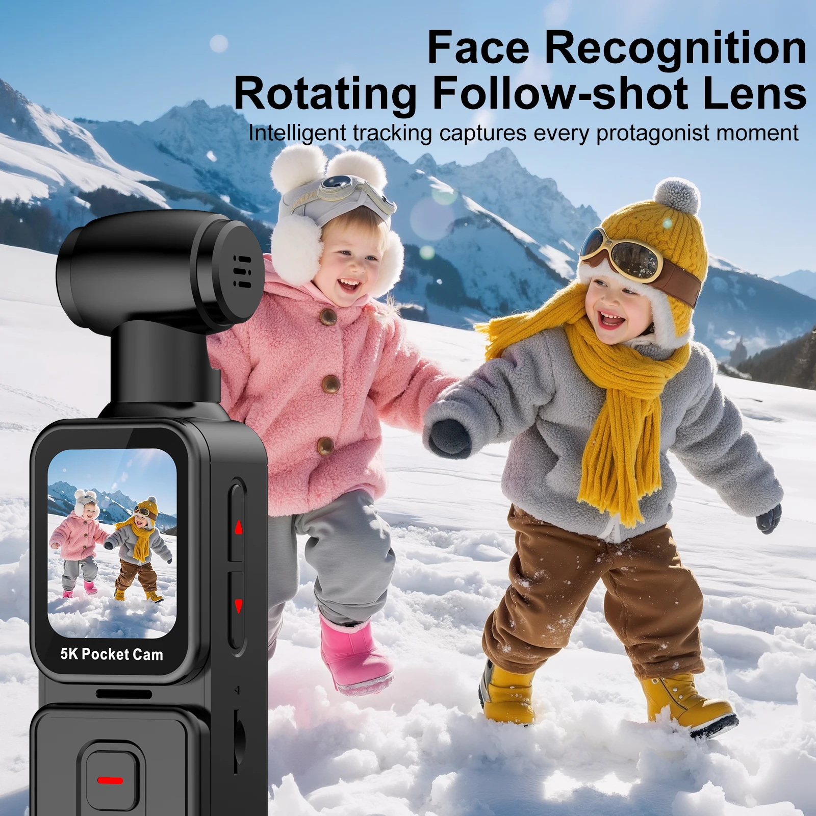 

NCZOBOE 5K Ultra WIFI or Touch Screen Pocket Action Camera 270° Vlog Mini Sports Cam Helmet Travel Bicycle Driver Recorder