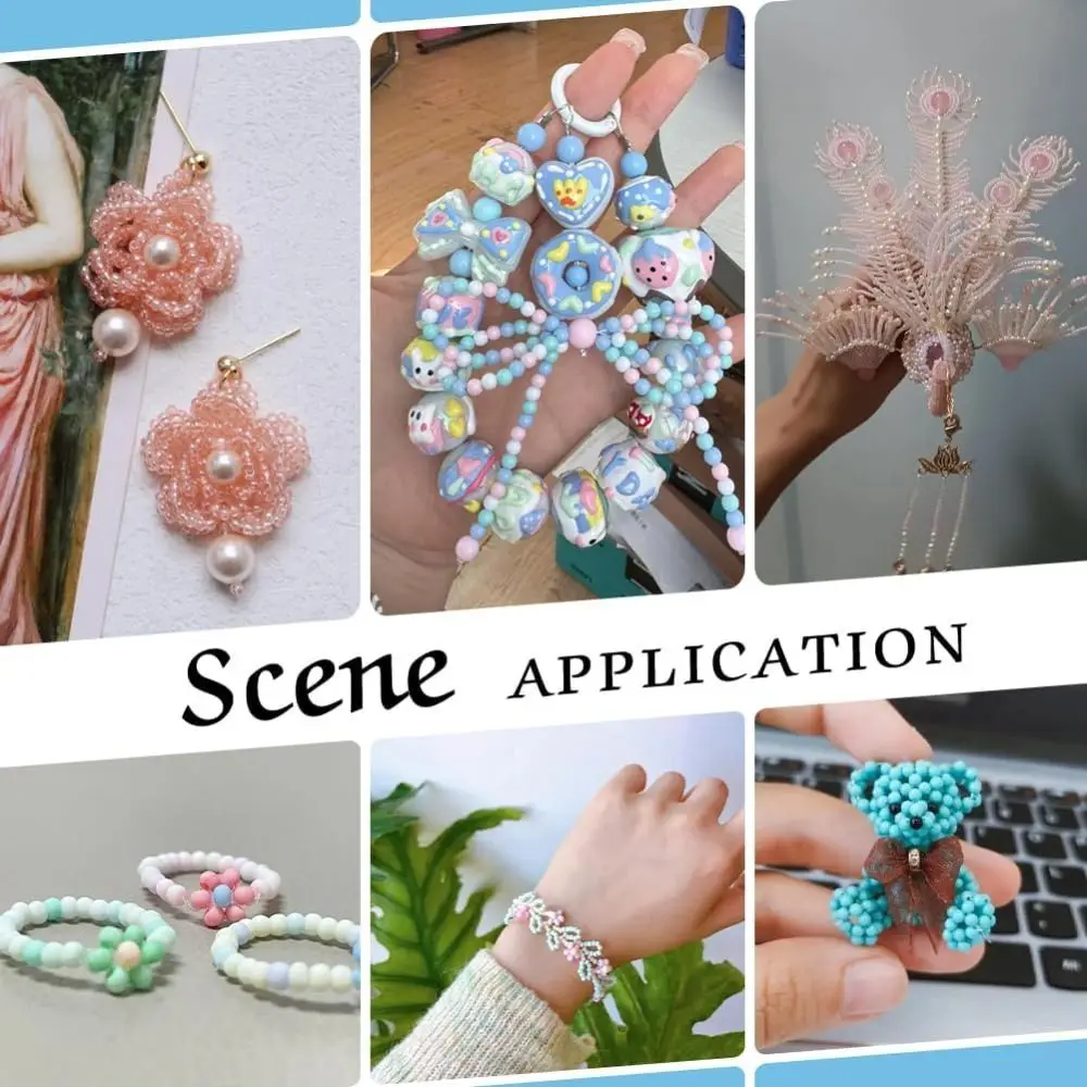 NUOVE perline per creazione di gioielli di dimensioni da 3 mm, colore caramella, set di perline per semi fai da te, creazione di perline di forma regolare