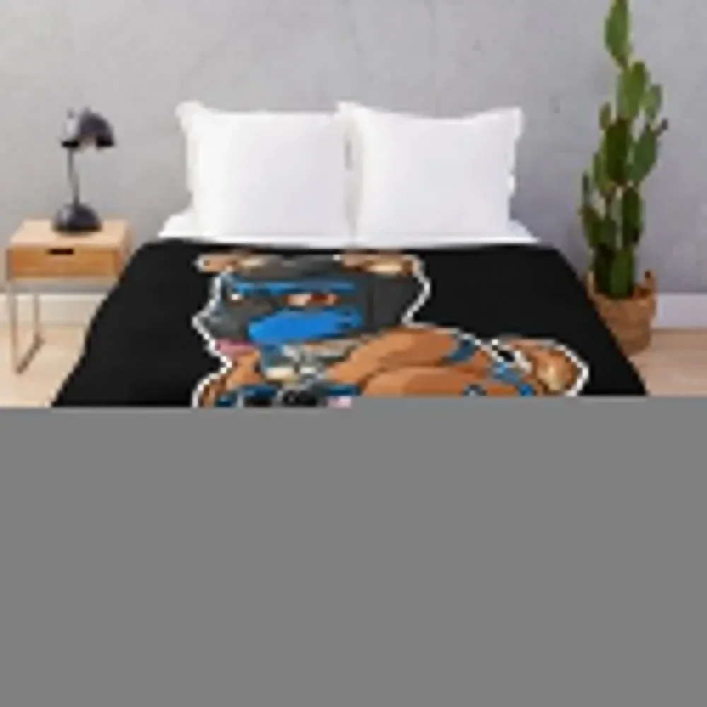 PLAYFUL PUPPY - BLUE MASK - BEARZOO SERIES Throw Blanket Soft christmas decoration Blankets