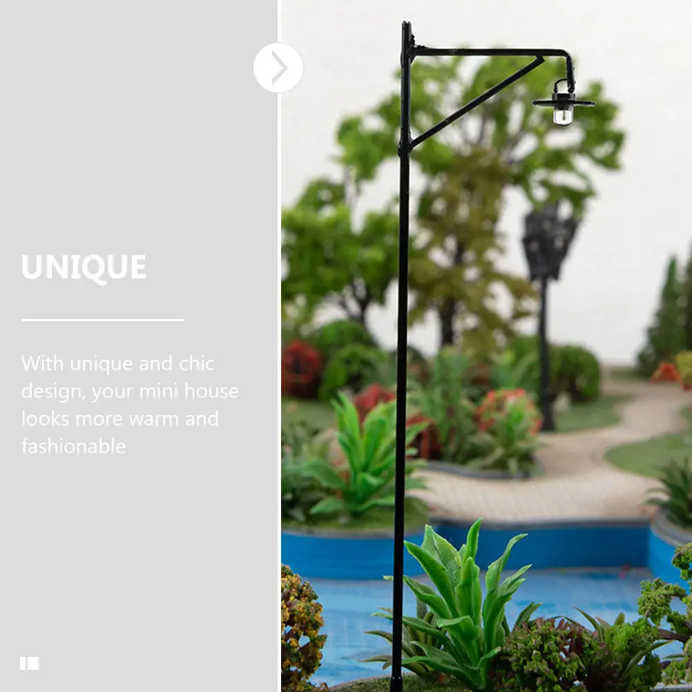 

2 шт. миниатюрных уличных фонарей, декоративные настольные лампы для песочницы, светильники для микробонсай и сада, масштаб 1:50, для ландшафтного дизайна и DIY-домиков
