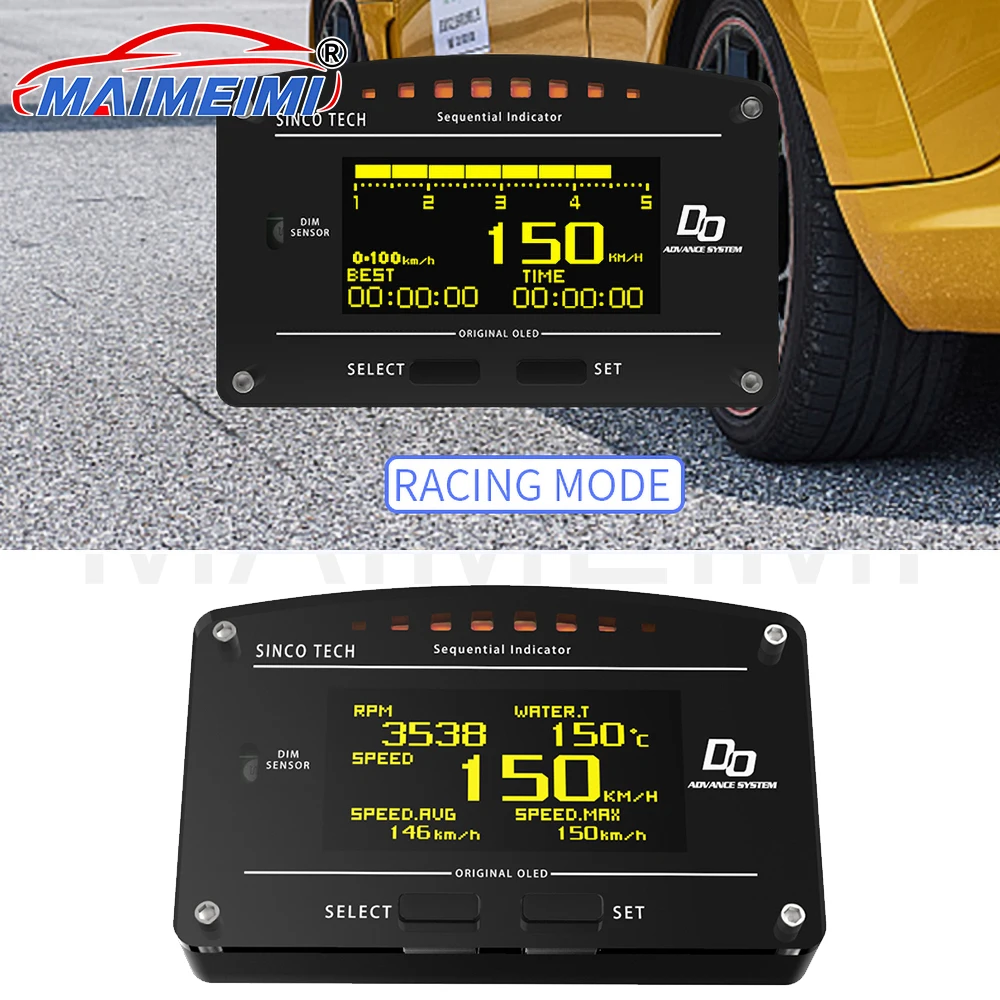 9V to 16V OBD2 Gauge DO907OBD Accurate Multifunctional Dash Race Display speedometer With alarm function for Car