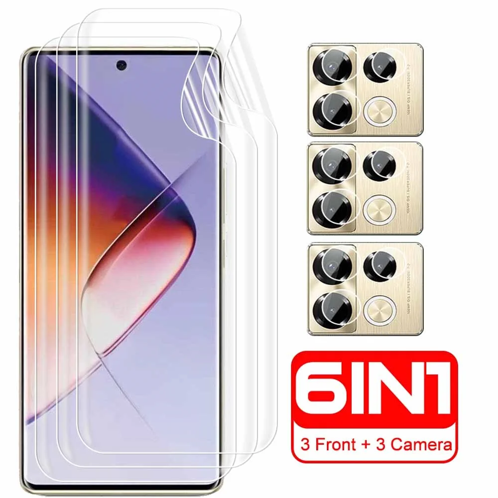 6in1 Front Hydrogel Film For Infinix Note 40 Pro 5G 4G Screen Protector For Infinix Note40 Pro Plus 5G Lens Protective Soft Film