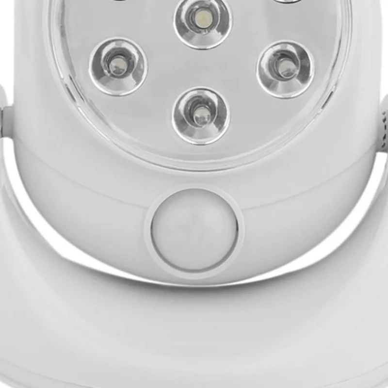 Movimento sem fio ativado luz noturna, 7 LED, rotação de 360 graus, ultra brilhante, lâmpada de parede infravermelha automática