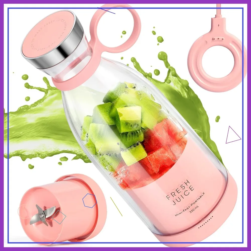 

Portable Blender for Shakes & Smoothies, 11.8oz Magnetic USB Charging Mini Mixer Bottle, Perfect for Travel Gym Office