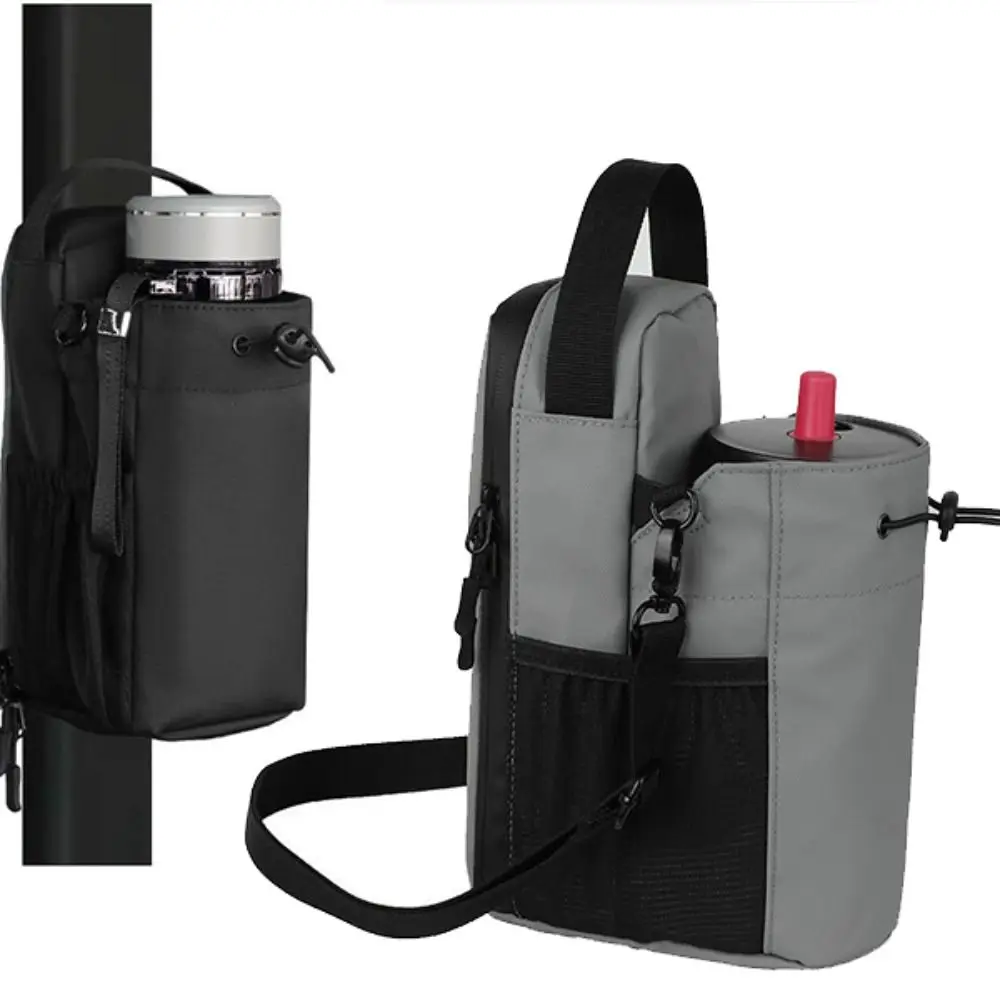 Magnetic Water Bottle Sling Bag Large Capacity Adjustable Gym Bottle Bag Waterproof Portable Crossbody Sports Bag Outdoor