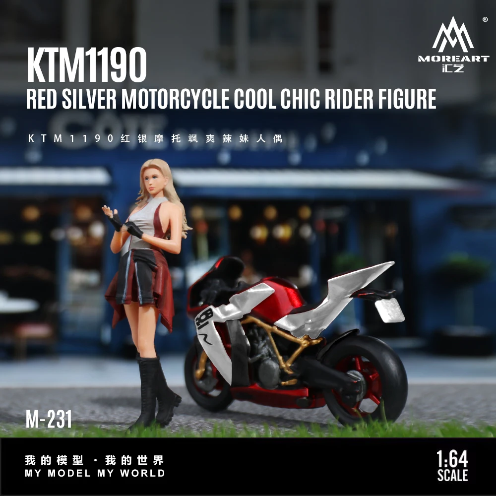 

Предзаказ: Модель мотоцикла KTM 1190 красного и серебристого цвета в масштабе 1:64 от MoreArt, крутая кукла-девушка, смоляная фигурка для подарка, демонстрации и коллекции