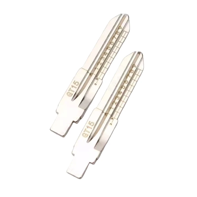 OEM 5Pcs NO.60 GT15 Engraved Line Key Blade Scale Shearing Teeth Uncut Key Blade For Fiat