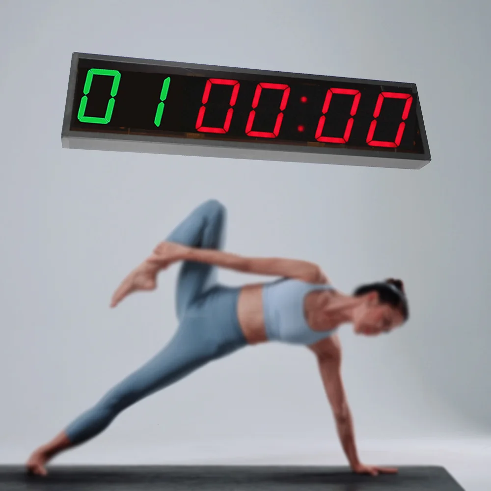 Timer Clock for Home Gym with Remote, 4 Inch Interval Clock, Stopwatch, Count Down or Up