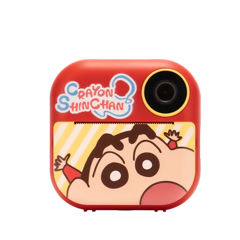 CRAYON SHINCHAN Kinder-Sofortbildkamera, Schwarz-Weiß-Druck, 2,4 Zoll großer Bildschirm, integrierte Filter, Kamera, Mädchen-Geburtstagsgeschenk