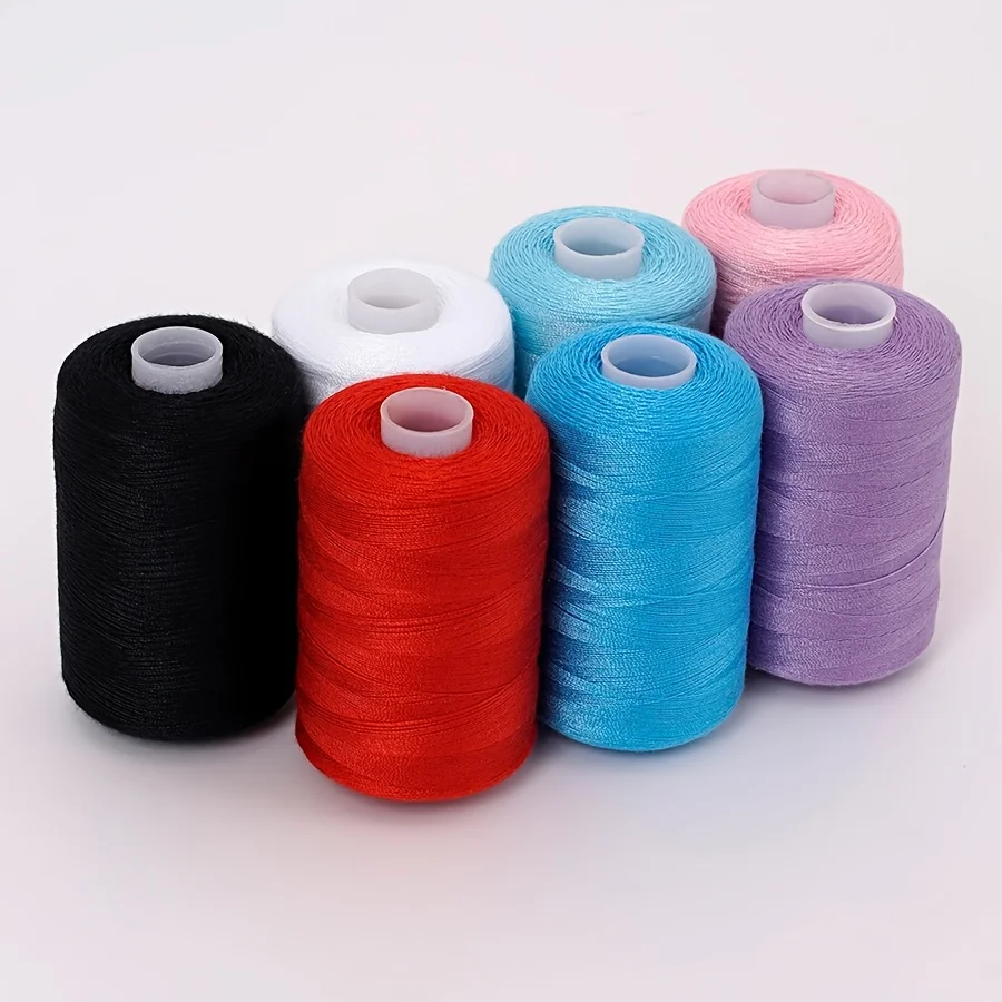Hilo de poliéster de alta velocidad de 1000 yardas, 2 uds., hilo de coser para el hogar, dos hebras de 402 hilo de coser