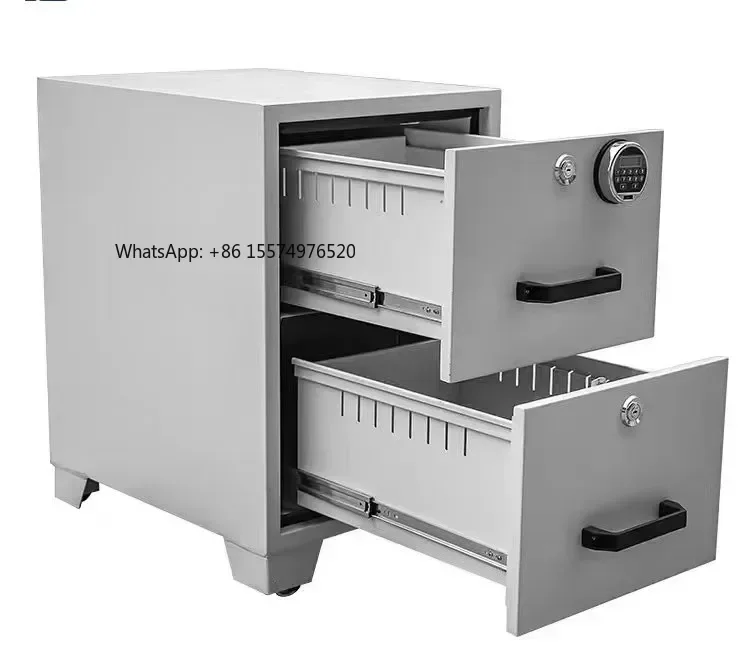 2026 Modern 2-Tier High-End Fireproof Metal Filing Cabinets Resistant to Fire for Hotel Outdoor Living Room Bedroom School Use