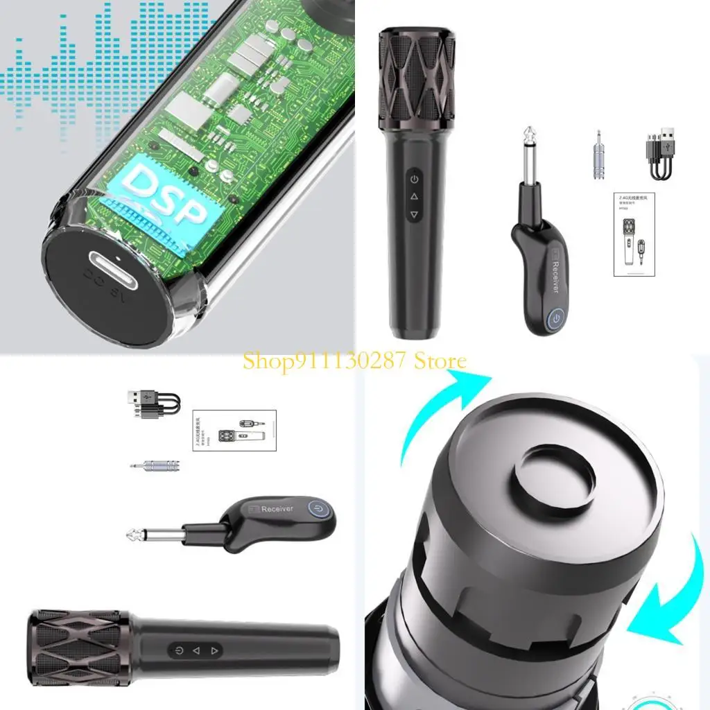 

J1HC Беспроводной перезаряжаемый портативный микрофон Ручной микрофон для профессионалов