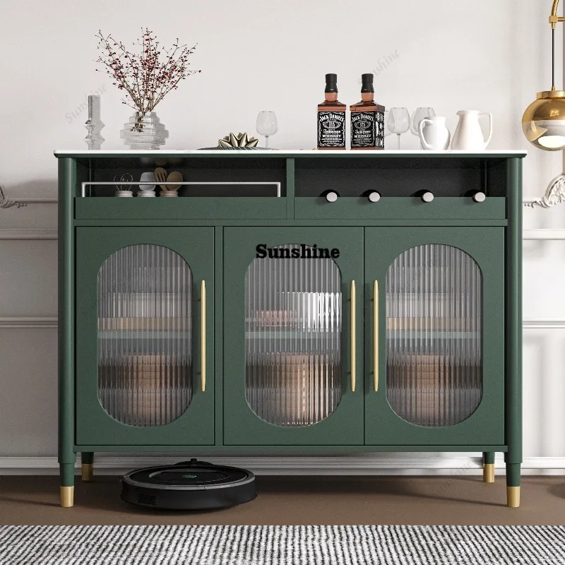 

Dustproof Glass Kitchen Cabinet Display Green Nordic Decoration Kitchen Cabinet Modern Narrow Szafka Kuchenna Furniture Home