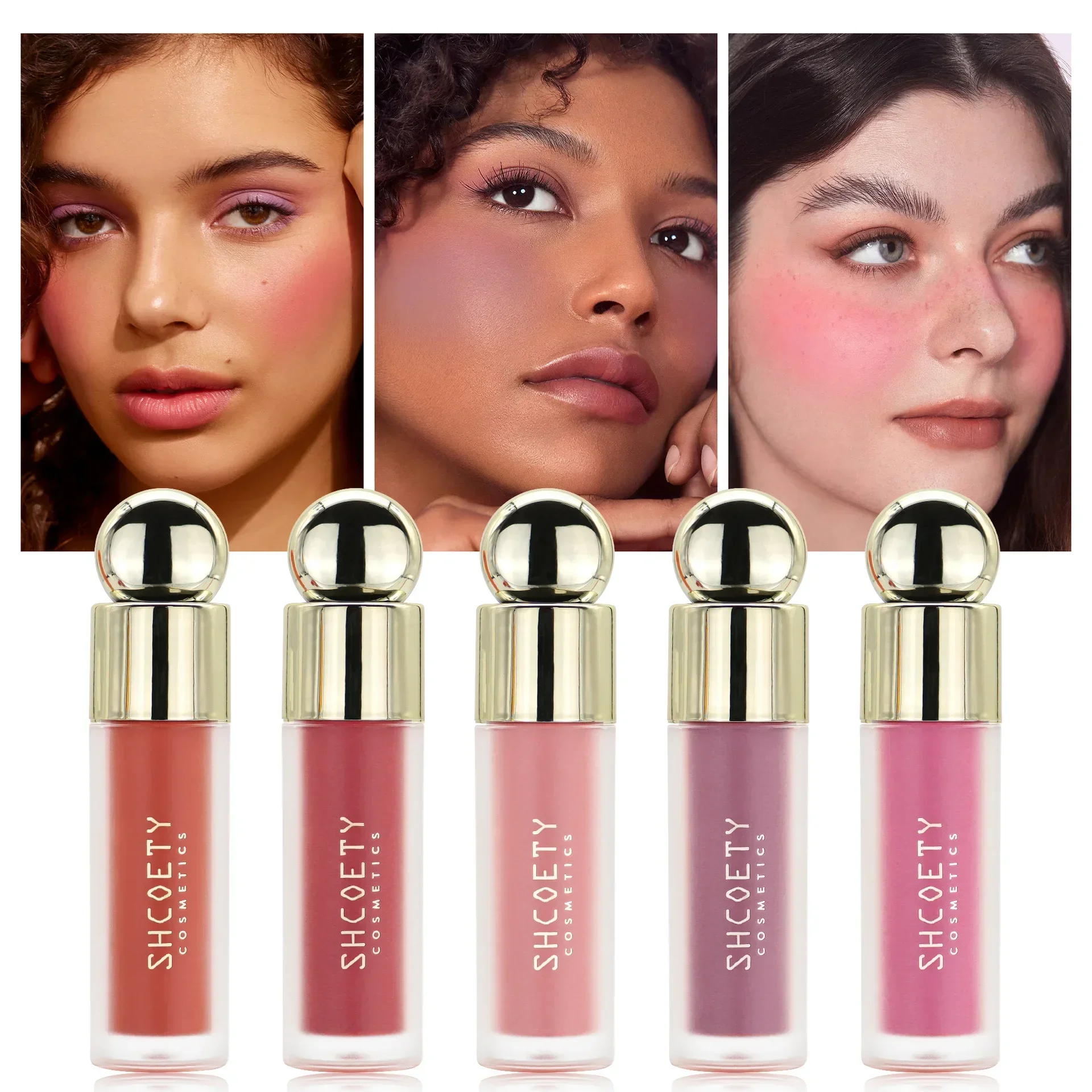 Liquid Blush Matte Eyeshadow Facial Pigment Lasting Powder Fender Beautiful Natural Cream Orange Peach Rare Blush Makeups