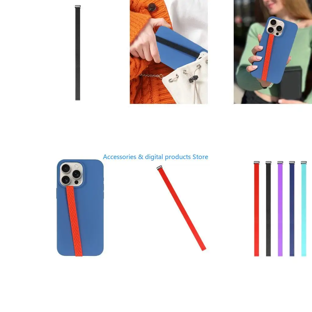 77JD Elastic Silicone Phone Strap Wristband with Antidrop Ergonomic Grip for Secure Handed Use Outdoor Sports Enthusiasts